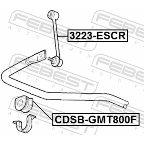 Uloženie priečneho stabilizátora CDSB-GMT800F /FEBEST/ - obr. 1