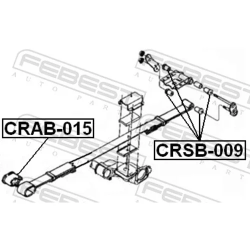 Ložiskové puzdro listovej pružiny CRAB-015 /FEBEST/ - obr. 1