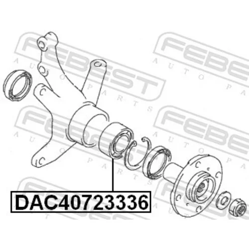 Ložisko kolesa DAC40723336 /FEBEST/ - obr. 1
