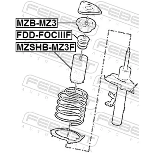 Doraz odpruženia FDD-FOCIIIF /FEBEST/ - obr. 1