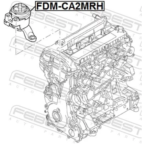 Uloženie motora FDM-CA2MRH /FEBEST/ - obr. 1