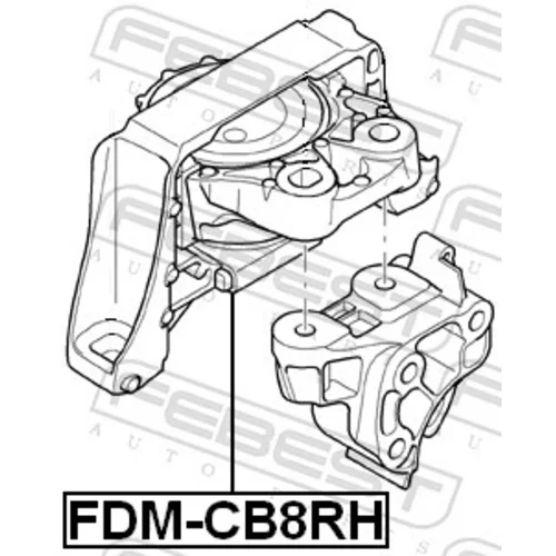 Uloženie motora FDM-CB8RH /FEBEST/ - obr. 1