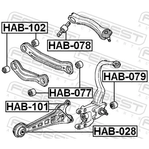 Uloženie riadenia HAB-101 /FEBEST/ - obr. 1