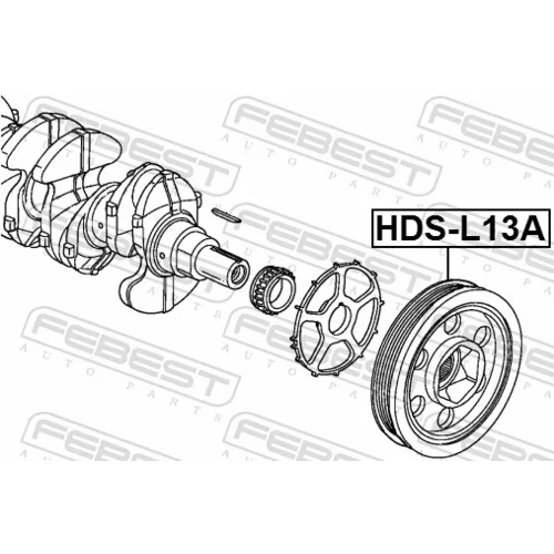 Remenica kľukového hriadeľa HDS-L13A /FEBEST/ - obr. 1