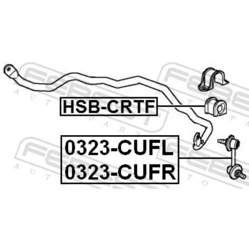 Uloženie priečneho stabilizátora HSB-CRTF /FEBEST/ - obr. 1