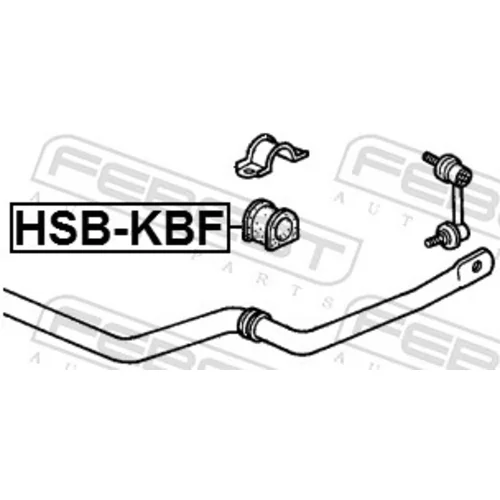 Uloženie priečneho stabilizátora HSB-KBF /FEBEST/ - obr. 1