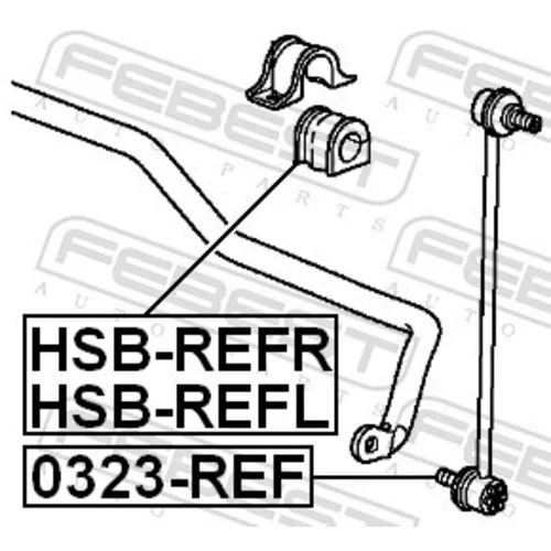 Uloženie priečneho stabilizátora HSB-REFR /FEBEST/ - obr. 1