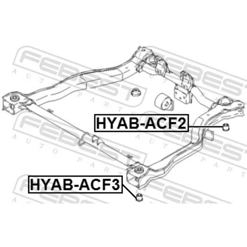 Uloženie tela nápravy HYAB-ACF3 /FEBEST/ - obr. 1
