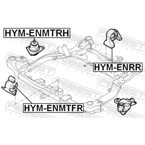 Uloženie motora HYM-ENMTRH /FEBEST/ - obr. 1