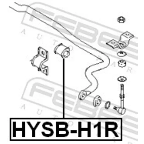 Uloženie priečneho stabilizátora HYSB-H1R /FEBEST/ - obr. 1