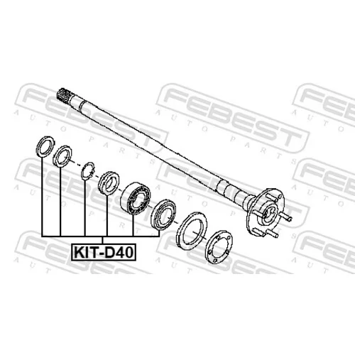 Ložisko hnacieho hriadeľa KIT-D40 /FEBEST/ - obr. 1