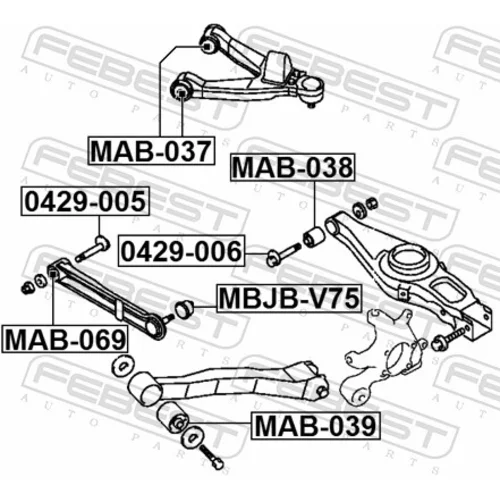 Uloženie riadenia MAB-038 /FEBEST/ - obr. 1