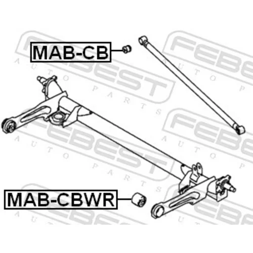 Uloženie tela nápravy MAB-CBWR /FEBEST/ - obr. 1