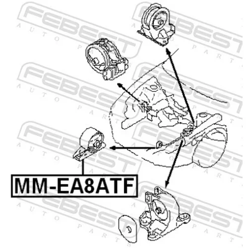 Uloženie motora MM-EA8ATF /FEBEST/ - obr. 1