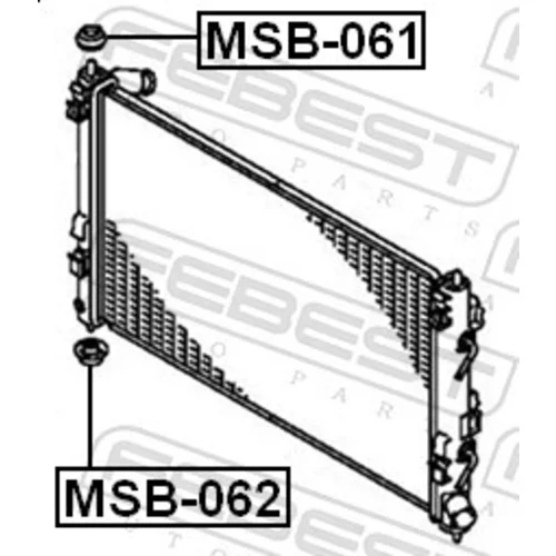 Uloženie chladiča MSB-062 /FEBEST/ - obr. 1