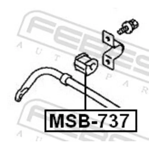 Uloženie priečneho stabilizátora MSB-737 /FEBEST/ - obr. 1