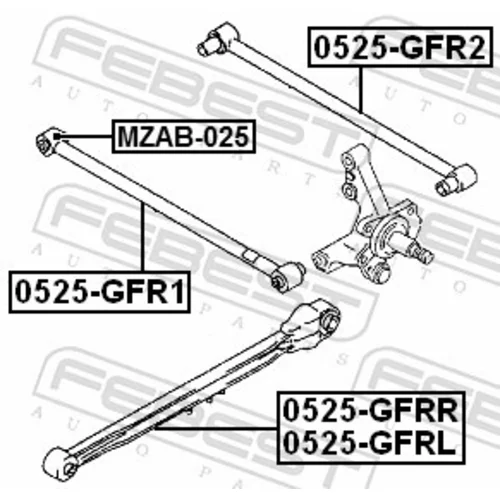 Uloženie riadenia MZAB-025 /FEBEST/ - obr. 1