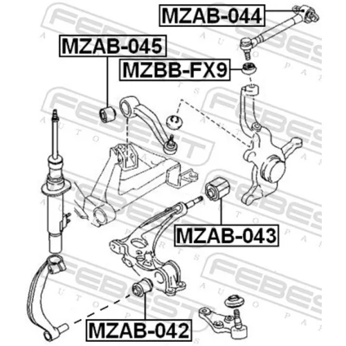 Uloženie riadenia MZAB-045 /FEBEST/ - obr. 1