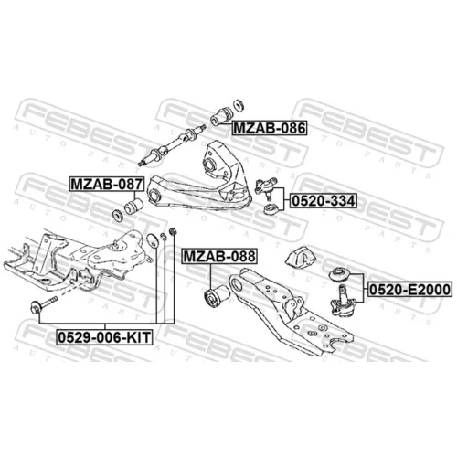 Uloženie riadenia MZAB-087 /FEBEST/ - obr. 1