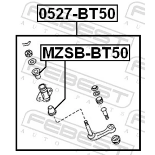Objímka, páka riadenia MZSB-BT50 /FEBEST/ - obr. 1