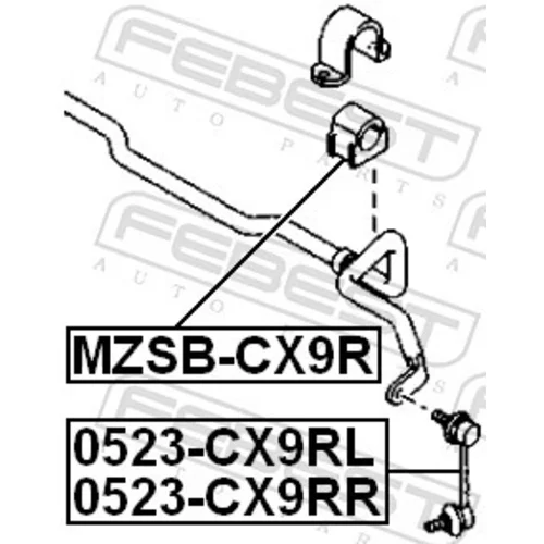 Uloženie priečneho stabilizátora MZSB-CX9R /FEBEST/ - obr. 1