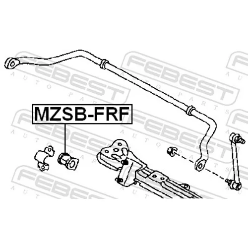 Uloženie priečneho stabilizátora MZSB-FRF /FEBEST/ - obr. 1