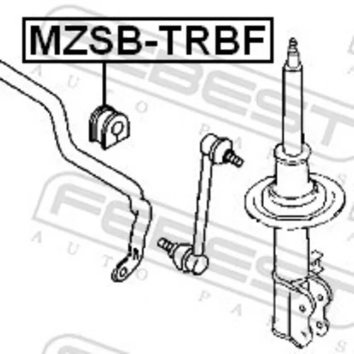 Uloženie priečneho stabilizátora MZSB-TRBF /FEBEST/ - obr. 1
