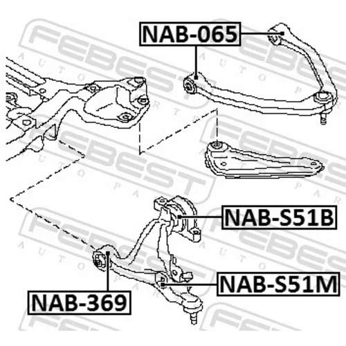 Uloženie riadenia NAB-369 /FEBEST/ - obr. 1