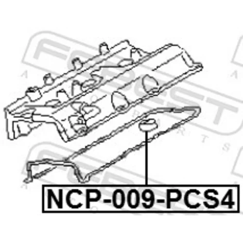 Tesnenie veka hlavy valcov NCP-009-PCS4 /FEBEST/ - obr. 1