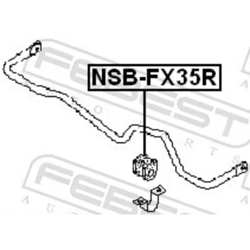 Uloženie priečneho stabilizátora NSB-FX35R /FEBEST/ - obr. 1