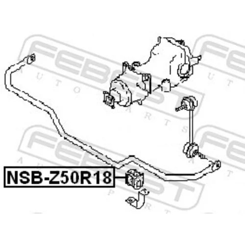 Uloženie priečneho stabilizátora NSB-Z50R18 /FEBEST/ - obr. 1
