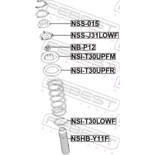 Ložisko pružnej vzpery NSS-J31LOWF /FEBEST/ - obr. 1