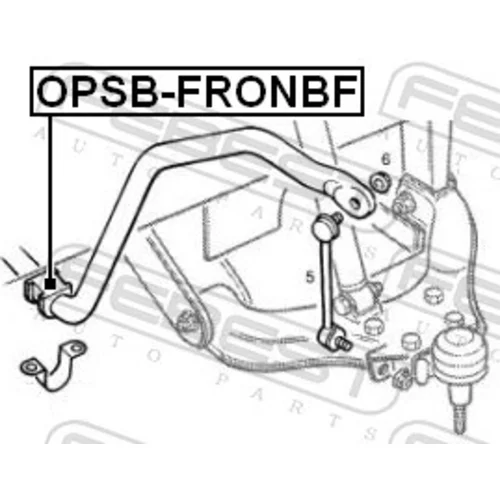 Uloženie priečneho stabilizátora OPSB-FRONBF /FEBEST/ - obr. 1
