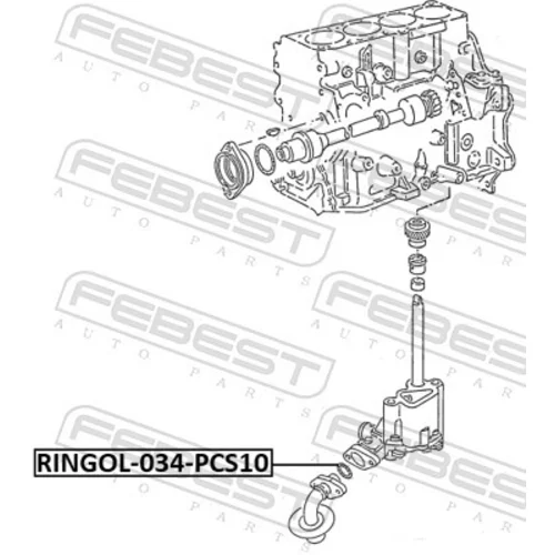 Tesnenie olejového sitka RINGOL-034-PCS10 /FEBEST/ - obr. 1