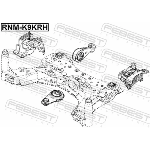 Uloženie motora RNM-K9KRH /FEBEST/ - obr. 1