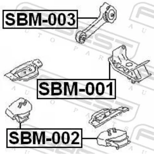 Uloženie motora SBM-002 /FEBEST/ - obr. 1