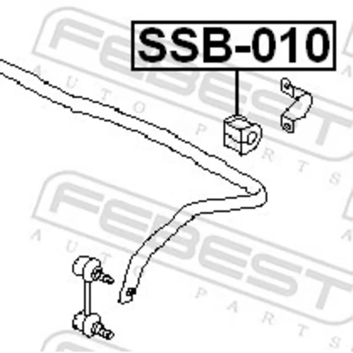 Uloženie priečneho stabilizátora SSB-010 /FEBEST/ - obr. 1