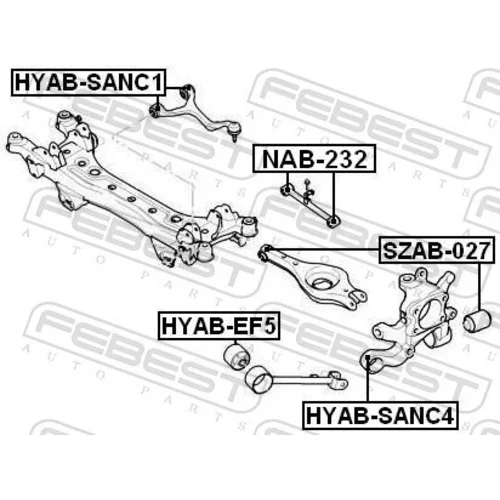 Uloženie riadenia SZAB-027 /FEBEST/ - obr. 1