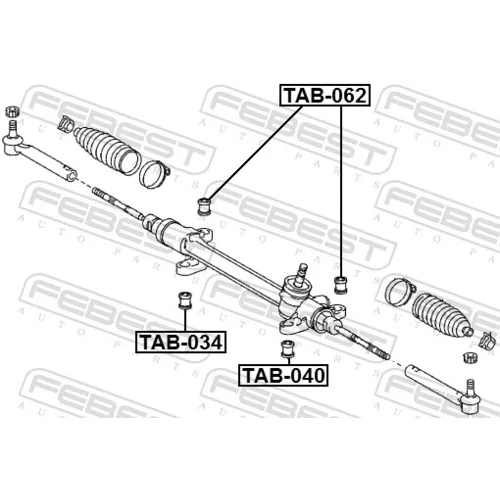 Uloženie prevodovky riadenia TAB-062 /FEBEST/ - obr. 1