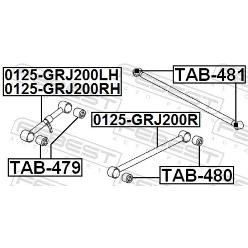 Uloženie riadenia TAB-481 /FEBEST/ - obr. 1