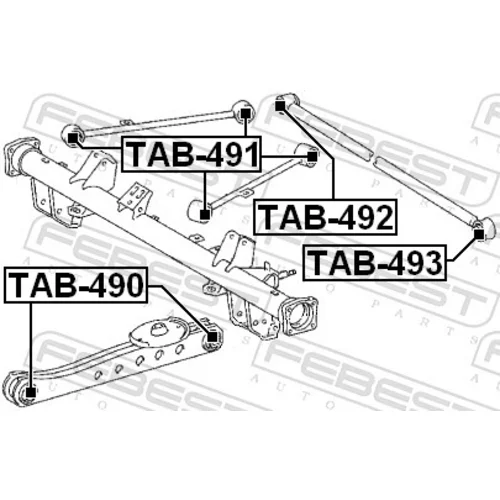 Uloženie riadenia TAB-491 /FEBEST/ - obr. 1