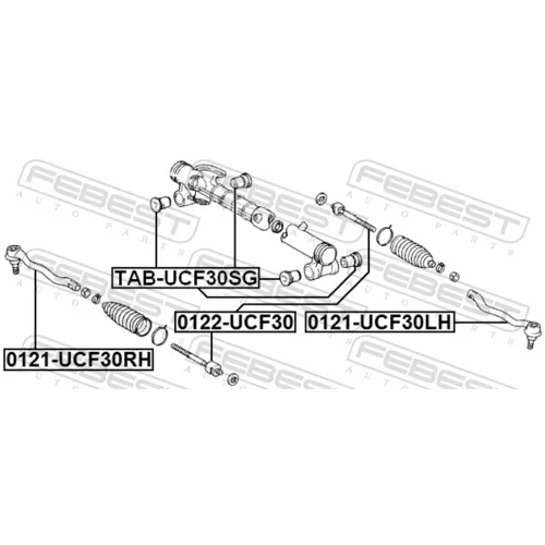 Uloženie prevodovky riadenia TAB-UCF30SG /FEBEST/ - obr. 1