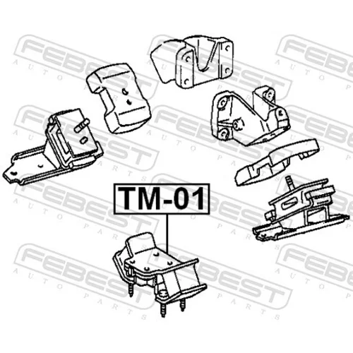 Uloženie motora TM-01 /FEBEST/ - obr. 1