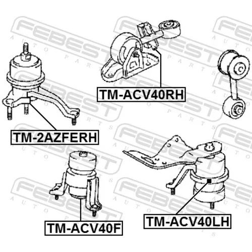 Uloženie motora TM-ACV40LH /FEBEST/ - obr. 1