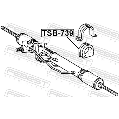 Uloženie prevodovky riadenia TSB-739 /FEBEST/ - obr. 1