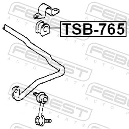 Uloženie priečneho stabilizátora TSB-765 /FEBEST/ - obr. 1