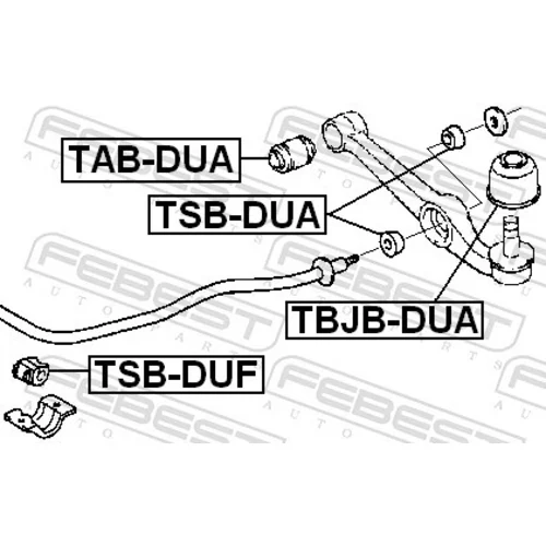Uloženie priečneho stabilizátora TSB-DUF /FEBEST/ - obr. 1