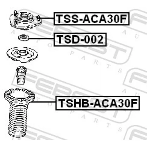 Tesnenie, Horné uloženie tlmiča TSD-002 /FEBEST/ - obr. 1