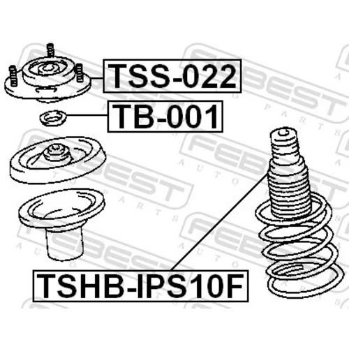 Ložisko pružnej vzpery TSS-022 /FEBEST/ - obr. 1