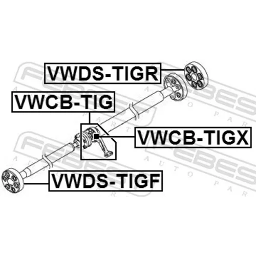 Kĺbový hriadeľ VWDS-TIGR /FEBEST/ - obr. 1